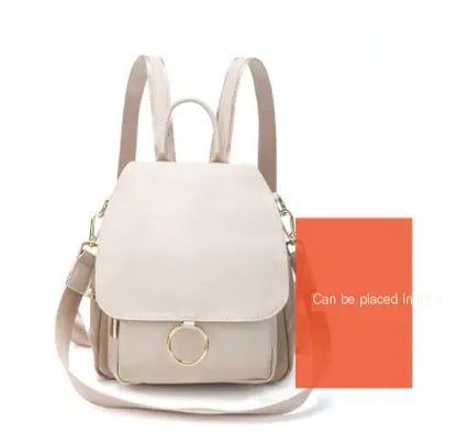 Vintage PU Leather & Nylon Women's Backpack Bag