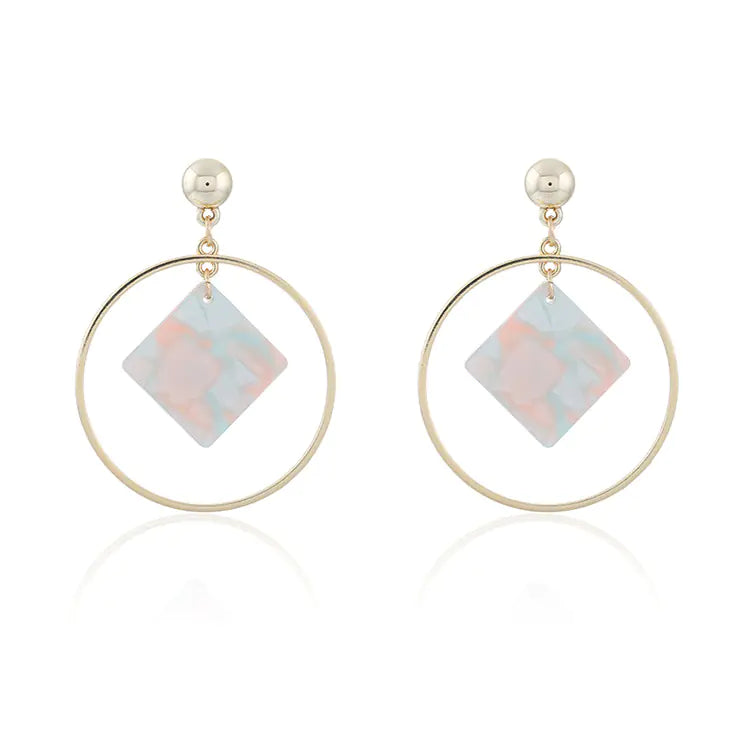 Geometric Earrings Korean Style Acetate Jewelry 2018