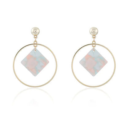 Geometric Earrings Korean Style Acetate Jewelry 2018