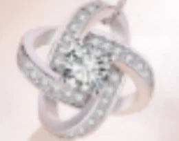 Jewelry Set with Diamonds: Necklace, Bracelet, Earrings