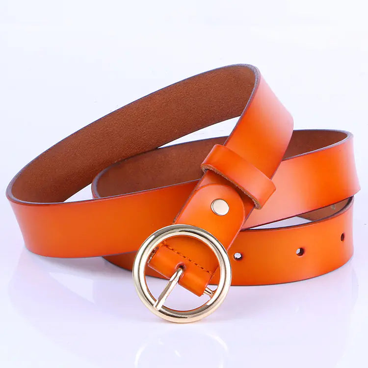 New Women's Fashion Vintage Genuine Leather Belt