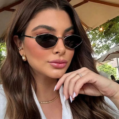 Cat Eye Metal Sunglasses