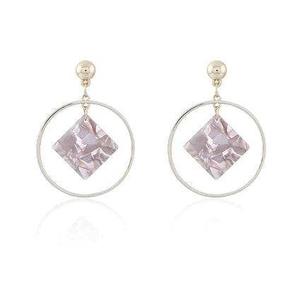 Geometric Earrings Korean Style Acetate Jewelry 2018