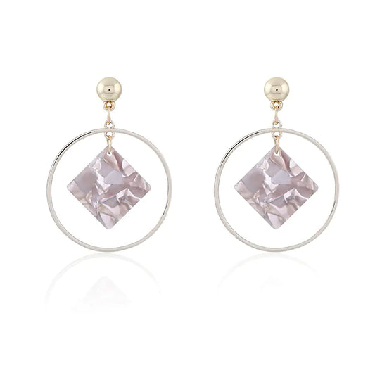 Geometric Earrings Korean Style Acetate Jewelry 2018