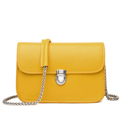 Fashionable Small Square Bag in Genuine Leather