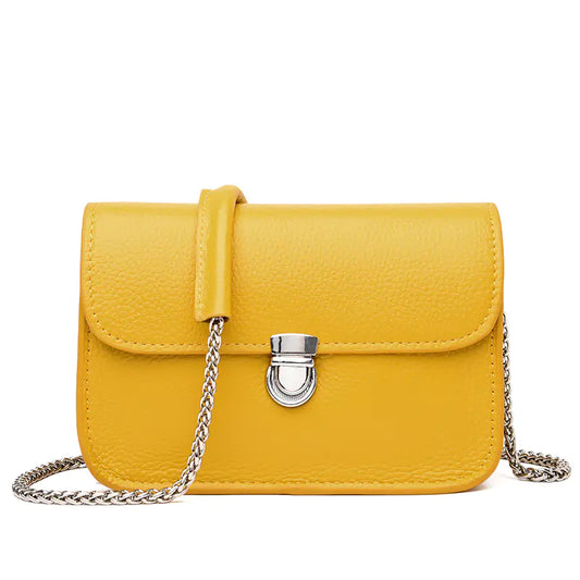 Fashionable Small Square Bag in Genuine Leather